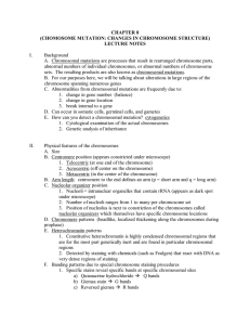 CHAPTER 8 (CHOMOSOME MUTATION: CHANGES IN