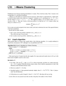 L10: k-Means Clustering