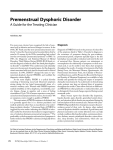 Premenstrual Dysphoric Disorder