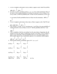 Practice Problems Probability