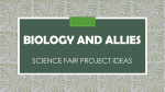 biology science fair project ideas