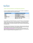 Client Connect Browser and Operating Systems