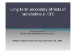 Long term secondary effects of radioiodine (I-131)