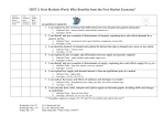 UNIT 2: How Markets Work: Who Benefits from the Free Market