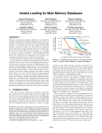 Instant Loading for Main Memory Databases