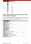 Potential distribution terminals with 16 terminal connections