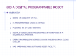 603 A DIGITAL PROGRAMMABLE ROBOT