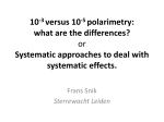 Polarimetric accuracy