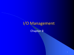 I/O Management and Disk Scheduling