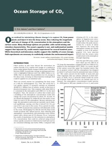 Ocean Storage of CO2