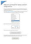 Using web print to print from a laptop