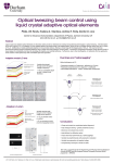 (Poster) Optical tweezing beam control using LC adaptive optical