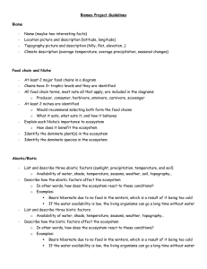 Biomes Project Guidelines Biome Name (maybe two interesting