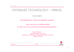 DATABASE TECHNOLOGY