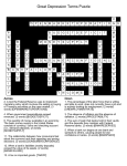 Great Depression Terms Puzzle - Federal Reserve Bank of St. Louis