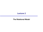 The Relational Model