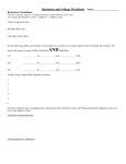 Resistance and Voltage Worksheet