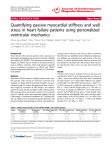 Quantifying passive myocardial stiffness and wall stress in heart