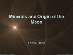 Minerals and Origin of the Moon - Lunar and Planetary Laboratory