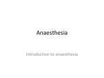 Anaesthesia