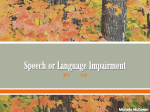 Speech or Language Impairment