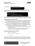Runtime Errors - University of Nebraska Omaha