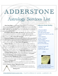 Adderstone Astrology Services List