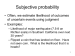 Subjective probability