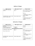 Adding and Subtracting Integers Handout