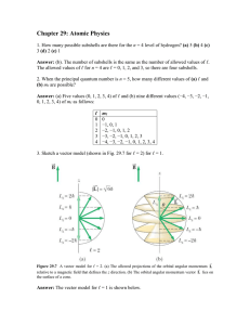 Chapter 29: Atomic Physics