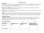 Cell Analogy Project - Lancaster City Schools