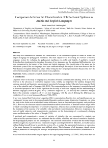 Comparison between the Characteristics of Inflectional Systems in