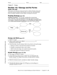 Section 15.1 Energy and Its Forms