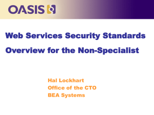 XML Security Standards — Overview for the Non - Events