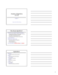 Analysis of Algorithms CS 372 Why Study Algorithms?