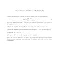 Physics 5002 (Spring 2017) Discussion Problem (4/20) Consider