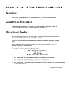 maxplus 306 option spindle amplifier