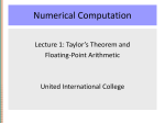 Floating Point Representation - United International College