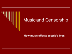 Music and Censorship - Musical Meanderings