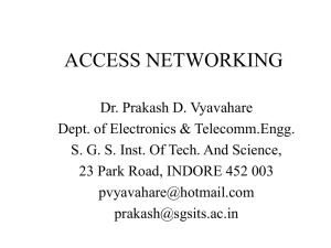 ACCESS NETWORKING - CERN Computing Seminars