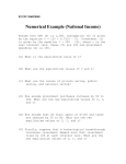 Numerical Example (National Income)