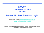 CSE 477. VLSI Systems Design