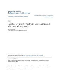 Puredata Systems for Analytics: Concurrency and Workload