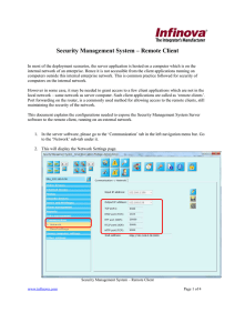 Security Management System - Remote Client