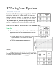 3.2 Finding Power Equations