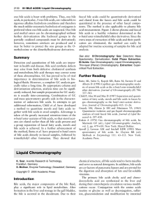 BILE ACIDS - Liquid Chromatography