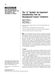 "y" symbol: An important classification tool for neoadjuvant cancer