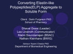 Converting Elastin-like Polypeptides(ELP) Aggregate to Soluble Form