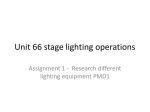 Unit 66 stage lighting operations