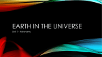 Earth in the Universe